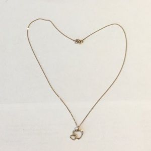 Double Heart necklace 10K.